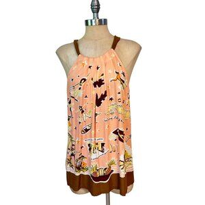 Tommy Bahama Relax Fiesta Isle Halter Top Tank Top Shirt Medium